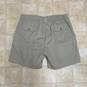 Puritan Men's Olive-Tan Flat Front Casual Shorts